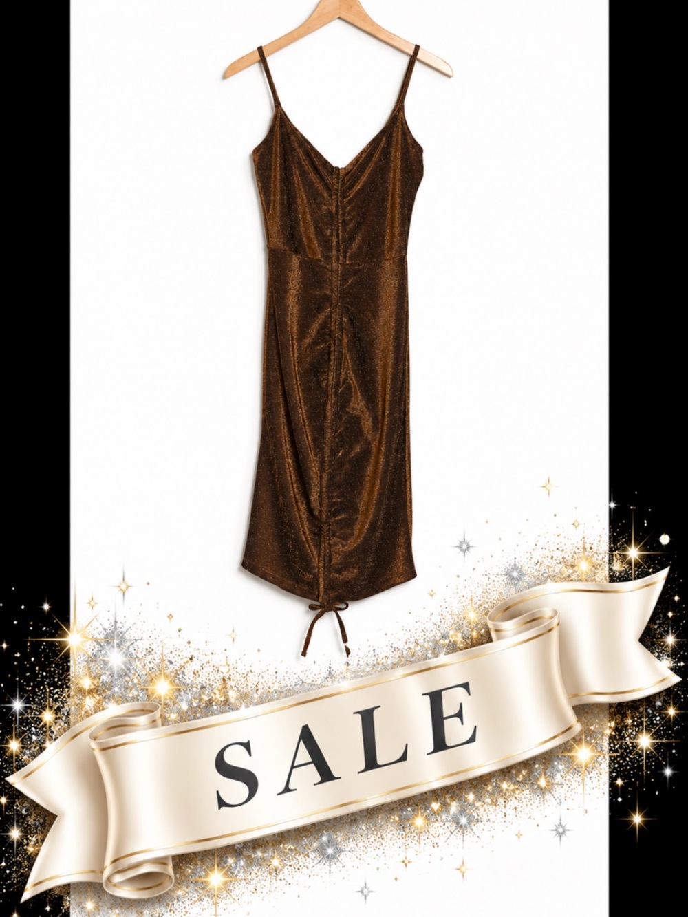 Area Stars Bronze Metallic Bodycon Mini